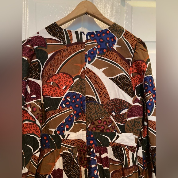 FARM Rio by Anthropologie NWOT Size 10 Deep V-Neck Maxi Dress - Picture 8 of 12